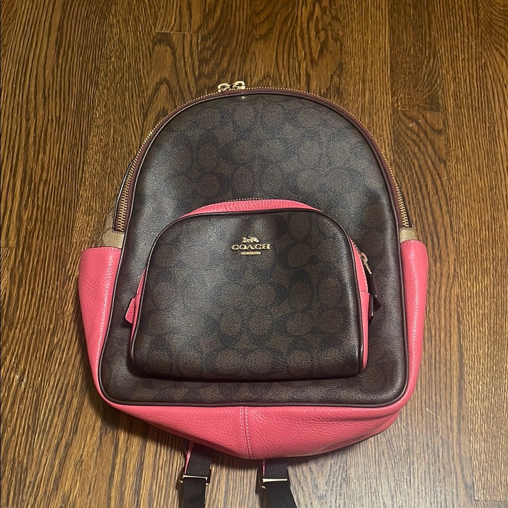 Coach Brown and Pink Women's Backpack